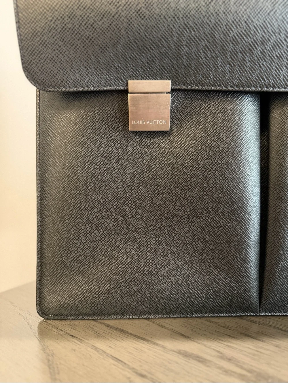 Louis Vuitton Vintage Black Taiga Leather Briefcase
